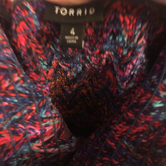 Torrid purple chevron tube dress Sz 4 - Picture 3 of 3